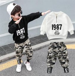 2PC Kids big Boys Military Clothes Clothing Sets Young Boy Top Trousers Outfits Suits Children Camouflage Tracksuits for 312t7335510
