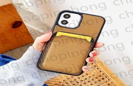 Wallet Phone Cases For iPhone 14 13 Pro Max i 12 11 XS XR X 7 8 Plus Designer Fashion Leather Card Holder Pocket Luxury Brown Flow2712900