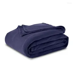 Blankets Blanket King Size - Fleece Bed All Season Warm Lightweight Super Soft Anti Static Throw Navy El