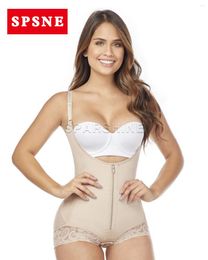 Women's Shapers Belly Reducing Strap Colombian Postpartum Fajas | Open Bust Panty Shapewear Bodysuit Powernet