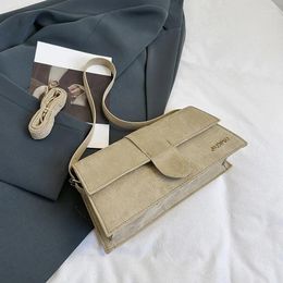 Evening Bags Vintage Suede Leather Crossbody For Women Fashion Female Small Flap Shoulder Underarm Bag Designer Solid Color Handbags