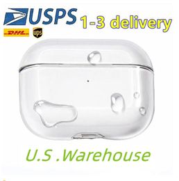 Per AirPods Pro 2 2023 USB C Air Pods Auricolari Airpod 3 Custodia protettiva in silicone solido per cuffie Custodia di ricarica wireless Apple Custodia antiurto 3a 2a UPS Fedex