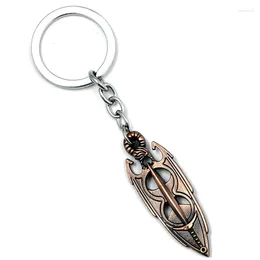 Keychains Arrival Zinc Alloy Material Game Props Amulet Of Akatosh Keychain Protective Talisman Necklace Pendant Lucky Charm Feather