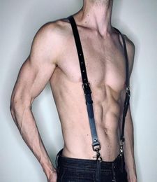 Belts Leather Harness Men Belt Body Bondage Adjustable Sexy Punk Chest Straps Suspenders Gay Sword Rave Club Goth ClothingBelts3928688