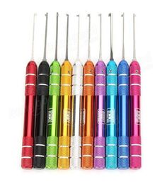 HONEST 10 Piece Dimple Lock Pick Set with colorful handle and durable metal material5069513
