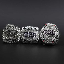 Band Rings 3 TCU hornfrogs college Alamo bowl football championship ring set