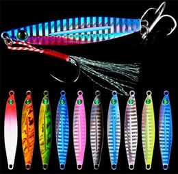 10pcs Metal Jig Bass Fishing Lures Saltwater Bait 740g Slow Jigging Lure Hard Artificial Baits Tuna Trolling Tackle 2201188193038