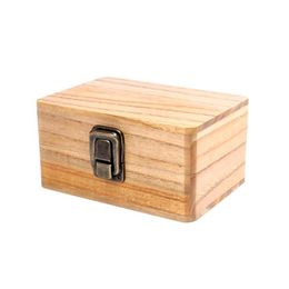 Natural Wood Portable Preroll Roll Roller Dry Herb Tobacco Smoking Cigarette Stash Case Storage Box Interlayer Magnet Container High Quality DHL Free