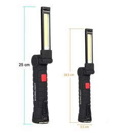 COB Lamp LED Light Working Light with Magnet Portable Flashlight Outdoor Camping Working Torch USB Rechargeable Built In Battery7672408