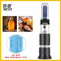 RZ High Concentration Brix Water 3 in 1 58%~92% Honey Refractometer Bees Sugar RZ127 231229