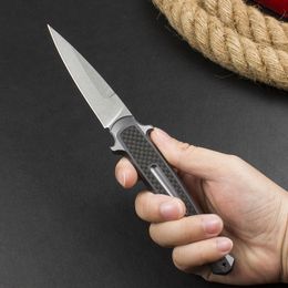 Top Quality KS7150 AUTO Tactical Knife CPM154 Black/Stone Wash Blade 6061-T6 /Carbon Fiber Handle With Retail Box Package