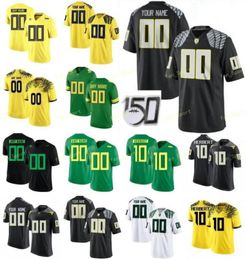 College Jerseys Oregon Ducks 10 Justin Herbert 7 CJ Verdell 5 Kayvon Thibodeaux 3 Johnny Johnson III Custom Football Stitched3093438