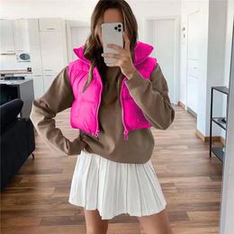 Women's Trench Coats Ladies Autumn And Winter Casual Short Drawstring Adjustable Cotton Vest Jacket Coat For Women With Hood