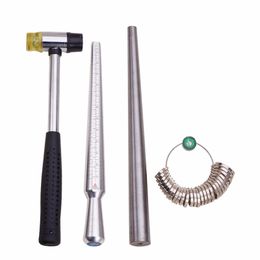 Pandahall Jewellery Measuring Tool Sets Ring Size Sticks Mandrel American Calibration Sizers Installable Two Ways Hammer 231228