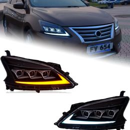 Car Light Assembly for Nissan Sylphy Sentra LED Headlight 2012-20 15 DRL Hid Option Head Lamp Front Daytime Lights