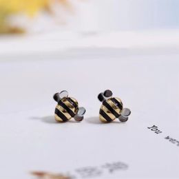 Honey SC Fashion Bees Pendant Necklace designer Jewellery Gifts Fine S925 Sterling Silver Cute Bee Happy Necklace Stud Earrings for Women 2023