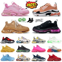 Luxury Designer Casual Shoes Sneakers triple s Sports Men Black White Grey Clear Sole Red Pink blue Women Trainers Platform Royal Neon Green Outdoor Sports 36-45