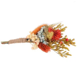 Decorative Flowers Small Bouquet Of Dried For Boutonniere DIY Supplies Mini Ornament Decoration Natural Vase