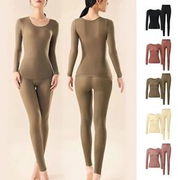 Thermal Underwear Set Women's Winter Clothes Seamless Thick Warm Lingerie Women Thermal Leggings Clothing Set 231229