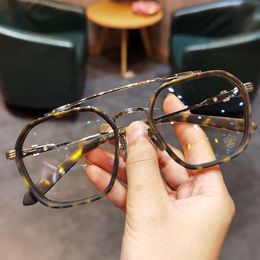 Designer Ch Cross Glasses Frame Chromes Brand Sunglasses New Myopia Eyeglass for Men Women Fashion Polygonal Flat Mirror Titanium Heart High Quality Frames Zm8x