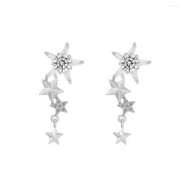 Stud Earrings High-quality Zircon 5-star Tassel For Women Unique And Stylish Ear Decorations Exquisite Studs Accessories