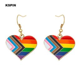 Dangle & Chandelier Progress Pride Earrings Gay Rainbow Jewelry For Women Men Lovers Gift244t