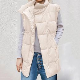 Women's Vests Sleeveless Jacket Vest Coat For Woman Lightweight Warm Down Jackets Long Ladies Winter Chic Tops 2023 Overcoat