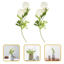 Decorative Flowers 2 Pcs Dining Table Centrepiece Home Decor For Decoration Wedding Floral Plant Faux