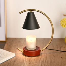 Nordic Candle Warmer Lamp Aroma Lamps 110V-230V Bedside Table Mood Light Bedroom Retro Indoor Lighting Lights 231228