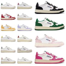 2024 Designer Autrys Action Casual Shoes Autries Platform Sneakers High Green Black Golden Panda White Yellow Purple Sliver Lows Loafers Outdoor Women Men Trainers