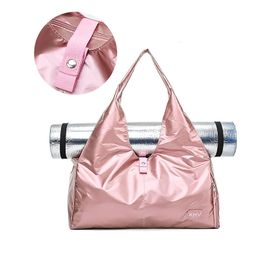 Yoga Mat Bag Pearlescent Fitness Gym Bags Sac De Sport For Women Men Glitter sack Training Mummy Sports Tas Silver Sporttas 231228