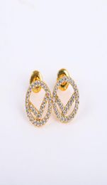 Classic Hoops Stud Designers Earring Diamond Earrings Luxury Designer Jewelry Women Circle Letter F Studs Love Necklace Hoop Mens 7478661
