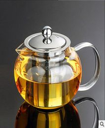 YGS-Y254 Best Heat Resistant Glass Pot Flower Set Puer kettle Coffee pot Convenient With Infuser Office Home cup4845630