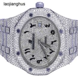 Luxury Audemar Pigue Watch Swiss Automatic Watch Mens Epic Royal Oak 41mm Steel Vs Arabic Digital Dial Diamond Watch 33 Ct