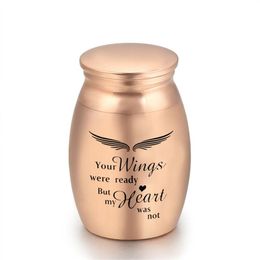 Small Keepsake Urns for Human Ashes Mini Cremation Urn Ashes Keepsake Memorial Ashes Holder - Your Wings were Ready 25x16mm295o