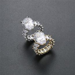 10CT Big Diamond Ring Vintage Jewellery 925 Sterling Silver Unique Cocktail Pear Cut White Topaz Gemstones Women Wedding Engagement 2215