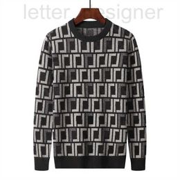 Men's Sweaters designer luxury FF autumn mens sweater clothing pullover slim fit knit casual sweatshirt geometry patchwork color print Male fashion woollen woolly