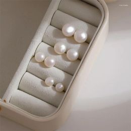 Stud Earrings Luxury Women's Large Pearl Dangle For Women Silver Color Earring 2023 Trend Jewelry