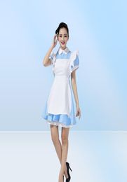 Halloween Maid Costumes Womens Adult Alice in Wonderland Costume Suit Maids Lolita Fancy Dress Cosplay Costume for Women Girl Y0826618738