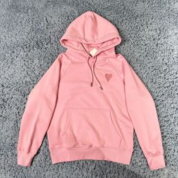 Women's designer Hoodies Macaron Colour heart-shaped embroidered men's and women's loose hooded sweatshirt