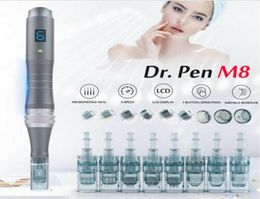 2021 Dr pen M8W 6 speed dermapen Microneedle skin care antiaging scar removal derma roller microneedling needle cartridges DHL8415558