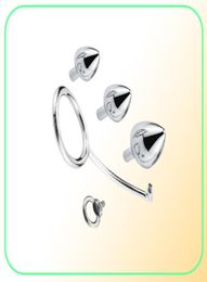 Anal hook butt plugs Set 5pcs in one Metal stainless steel hooks delay dual Uses Expansion Masturbation Lock Ring5935807