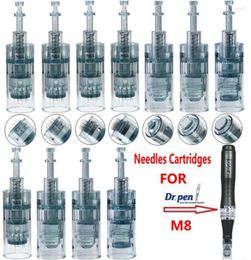 Tattoo Needles 1050pcs Dr Pen M8 Microneedling Cartridge 11 Pin 16 24 36 42 Pins Round Nano 3D 5D Replacement8707030