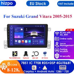 4G-LTE Carplay Auto Android Car Radio for Suzuki Grand Vitara 3 2005 - 2015 Navigaion GPS 2din Stereo Multimedia Video Player BT