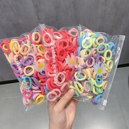 Hair Rubber Bands Nylon Women Hair Bands Children Lady Fashion Coiling Rubber String Thumb Ring Accessories Simplicity 50pcs/set