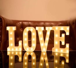 LED Sign Letters Light Up for Night Lights Wedding Birthday Party Battery Powered Christmas Lamp Home Bar5111179