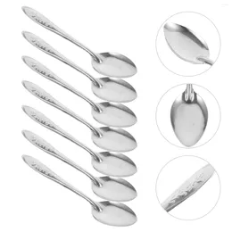 Spoons 50 Pcs Fast Rice Spoon Coffee Stainless Steel Small Tea Cream Long Handle Student