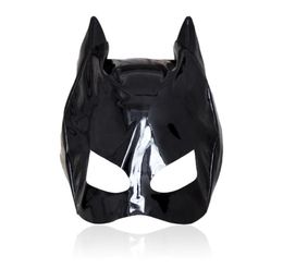 Massage Cosplay Adult Sexy Love Games Thin Patent Leather Mask Sexy Toys For Woman Fetish Mask Bondage Hood Erotic Sexy Products7060543