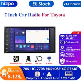 2 Din Android Car Radio GPS Bluetooth Audio Stereo WIFI USB FM 2din Auto Autoradio for Toyota RAV4 Fortuner Corolla 4runner Vios