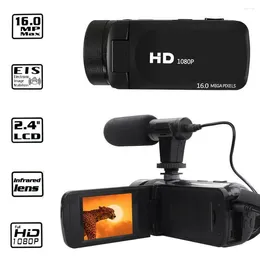 Digital Cameras HD 1080P Video Camera Camcorder YouTube Vlogging Recorder W/Microphone Wide-angle Lens Pography
